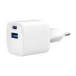 Gembird TA-UC-PDQC20-W-01 USB-C + USB-A Charger 20W / white