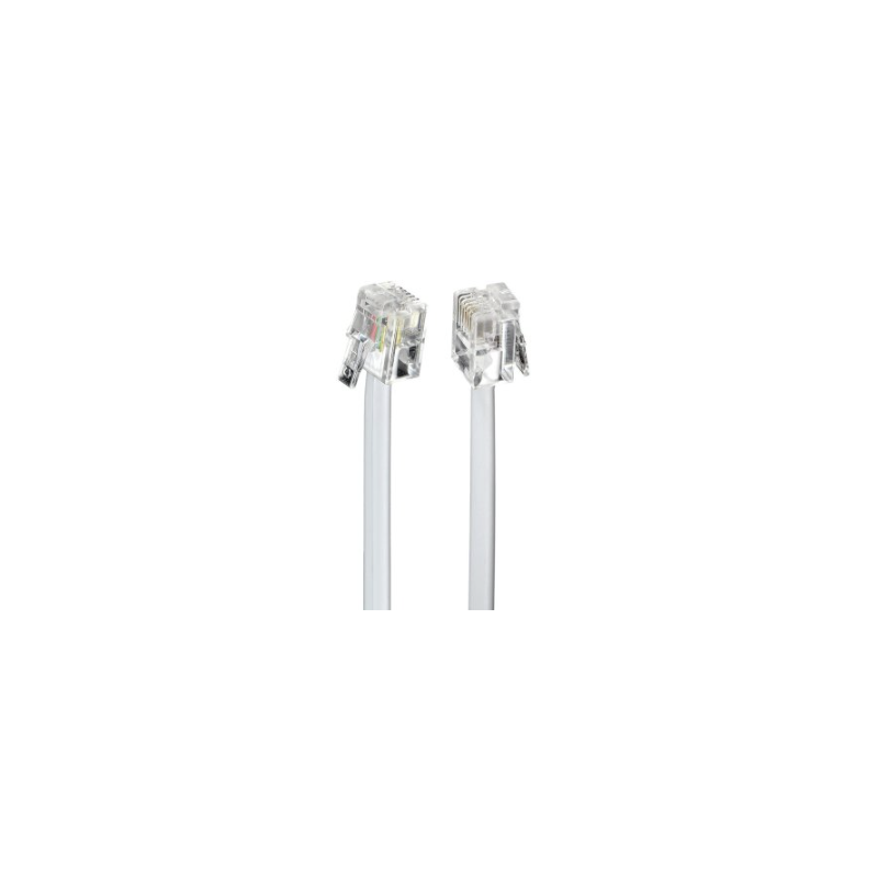 Gembird TC6P4C-3M Telephone Cable RJ11 Male - RJ11 Male 3m / grey