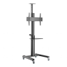 Gembird TVS-70T-02 TV Floor Stand with Caster Wheels / black