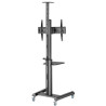 Gembird TVS-70T-02 TV Floor Stand with Caster Wheels / black