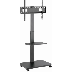 Gembird TVS-75S-02 TV floor stand with caster wheels for 37" - 75" TVs / black