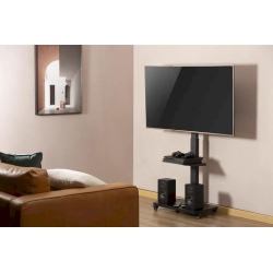 Gembird TVS-75S-02 TV floor stand with caster wheels for 37" - 75" TVs / black