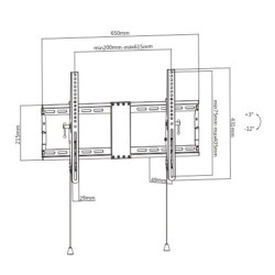 Gembird WM-80T-01 TV Wall Mount (Tilt) 37"-80" / black