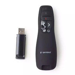 Gembird WP-L-12 Wireless USB Presenter with laser pointer / black