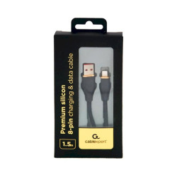 Gembird CC-USB2S-AM8PM-1.5M-BK Cable Lightning to USB-A Male 1.5m / black