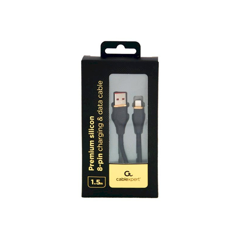 Gembird CC-USB2S-AM8PM-1.5M-BK Cable Lightning to USB-A Male 1.5m / black