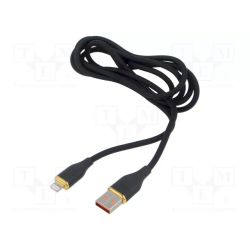 Gembird CC-USB2S-AM8PM-1.5M-BK Cable Lightning to USB-A Male 1.5m / black