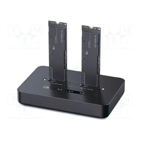 Gembird DD2-U3M2 Desktop Dual Drive SSD Docking Station USB Type-C M.2 NVMe and SATA