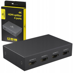Gembird DSP-HDMI4K-4P-01 HDMI Splitter 4 Ports 4K 30Hz / black