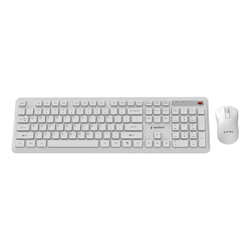 Gembird KBS-WPS-01-W Slim Pro Business Wireless Desktop Set US Layout / white
