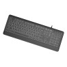 Gembird KB-UML-04-CYRL Slim Wired Keyboard USB-A + USB-C / black