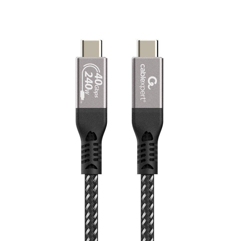 Gembird CCBP-USB4-CMCM240-0.3M Premium USB4 Type-C Male - Type-C Male Cable 240W 0.3m