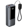 Gembird PB10-PD20-LCD-02 Power Bank 10000mAh 20W PD & QC 3.0 with Integrated Cable LCD