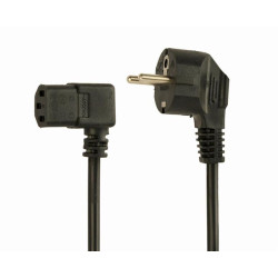 Gembird PC-186A-VDE Power Cord (right angled C13) 1.8m / black