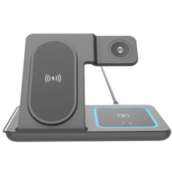 Gembird TA-WPC31A-01-BK 3in1 Foldable Wireless Charger 15W