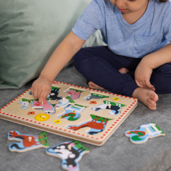 Melissa & Doug MPZ WPZ Farm Anml Sound Pzl8Pc GML Forminė dėlionė 8 vnt Gyvūnai