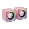 Mars Gaming MSCUBEP Compact RGB Gaming Speakers 8W DSP / pink