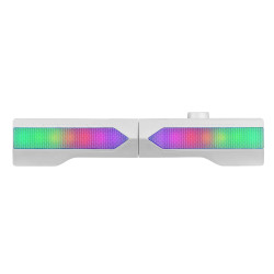 Mars Gaming MSDUOW Bluetooth 5.0 Stereo Soundbar Speaker RGB Mesh DSP 15W / white
