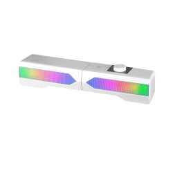 Mars Gaming MSDUOW Bluetooth 5.0 Stereo Soundbar Speaker RGB Mesh DSP 15W / white