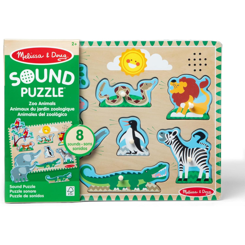 Melissa & Doug MPZ WPZ Zoo Animals Sound Pzl GML Shape puzzle 8 pc(s)