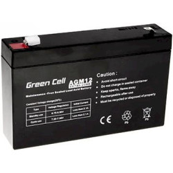 GreenCell AGM12 Maintenance-Free Battery for Toy Cash Register Alarm System 6V / 7Ah