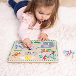 Melissa & Doug MPZ WPZ Zoo Animals Sound Pzl GML Forminė dėlionė 8 vnt Gyvūnai