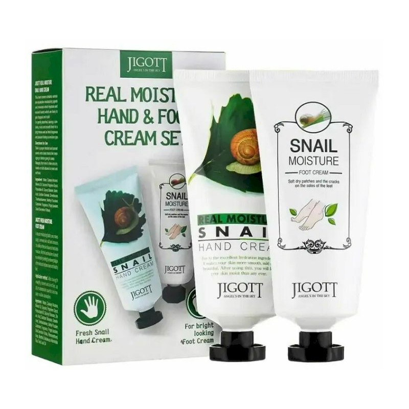 Jigott Real Moisture Hand & Foot Cream Set (100 ml+100 ml)