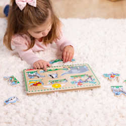 Melissa & Doug MPZ WPZ Zoo Animals Sound Pzl GML Forminė dėlionė 8 vnt Gyvūnai