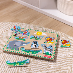 Melissa & Doug MPZ WPZ Zoo Animals Sound Pzl GML Forminė dėlionė 8 vnt Gyvūnai