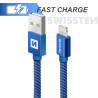 Swissten Textile Fast Charge 3A Lightning Data and Charging Cable 2m
