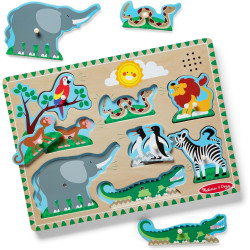 Melissa & Doug MPZ WPZ Zoo Animals Sound Pzl GML Shape puzzle 8 pc(s)