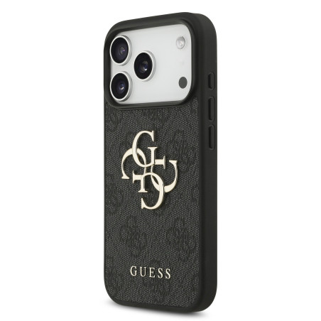 Guess PU 4G Metal Logo Case for iPhone 18 Pro / Grey