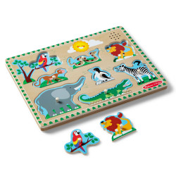 Melissa & Doug MPZ WPZ Zoo Animals Sound Pzl GML Shape puzzle 8 pc(s)