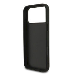 Guess PU Fixed Glitter 4G Metal Logo Case for iPhone 18 Pro Max / Black