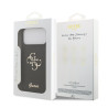 Guess PU Fixed Glitter 4G Metal Logo Case for iPhone 18 Pro Max / Black
