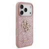 Guess PU Fixed Glitter 4G Metal Logo Case for iPhone 18 Pro / Pink