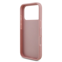 Guess PU Fixed Glitter 4G Metal Logo Case for iPhone 18 Pro / Pink