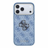 Guess PU 4G Resin Metal Logo Case for iPhone 18 Pro Max / Blue