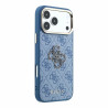 Guess PU 4G Resin Metal Logo Case for iPhone 18 Pro Max / Blue