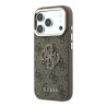 Guess PU 4G Resin Metal Logo Case for iPhone 18 Pro / brown