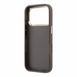 Guess PU 4G Resin Metal Logo Case for iPhone 18 Pro / brown