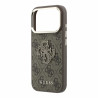 Guess PU 4G Resin Metal Logo Case for iPhone 18 Pro Max / Brown