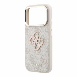 Guess PU 4G Resin Metal Logo Case for iPhone 18 Pro / pink