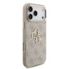Guess PU Leather 4G Metal Logo Gold Frame Case for iPhone 18 Pro Max / Pink