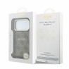 Guess PU Leather 4G Gold Frame Embossed MagSafe Case for iPhone 18 Pro Max Brown
