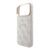 Guess PU Leather 4G Gold Frame Embossed MagSafe Case for iPhone 18 Pro / Pink