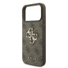 Guess PU 4G Metal Logo Case for iPhone 18 Pro Max / Brown