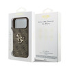 Guess PU 4G Metal Logo Case for iPhone 18 Pro Max / Brown