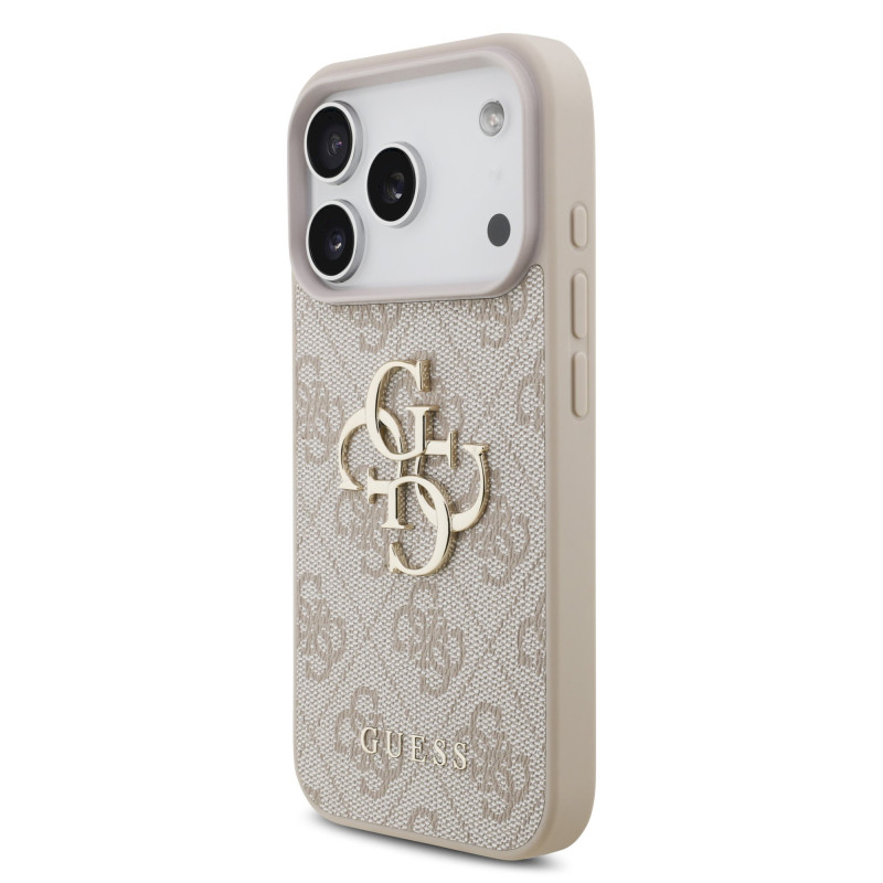 Guess PU 4G Metal Logo Case for iPhone 18 Pro / Pink
