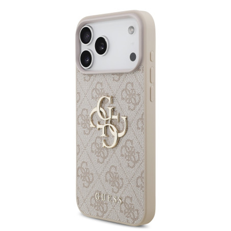 Guess PU 4G Metal Logo Case for iPhone 18 Pro Max / Pink